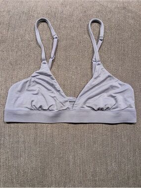 Organic Basics purple flex triangle bralette